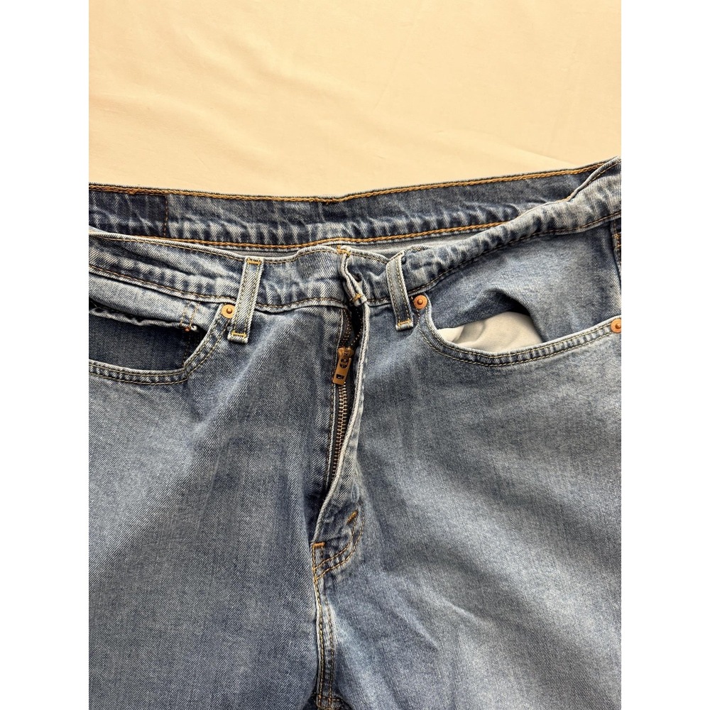 Levi's Jeans Mens 36x32 Blue Medium Wash Regular Straight Denim Pants Casual - Picture 6 of 10